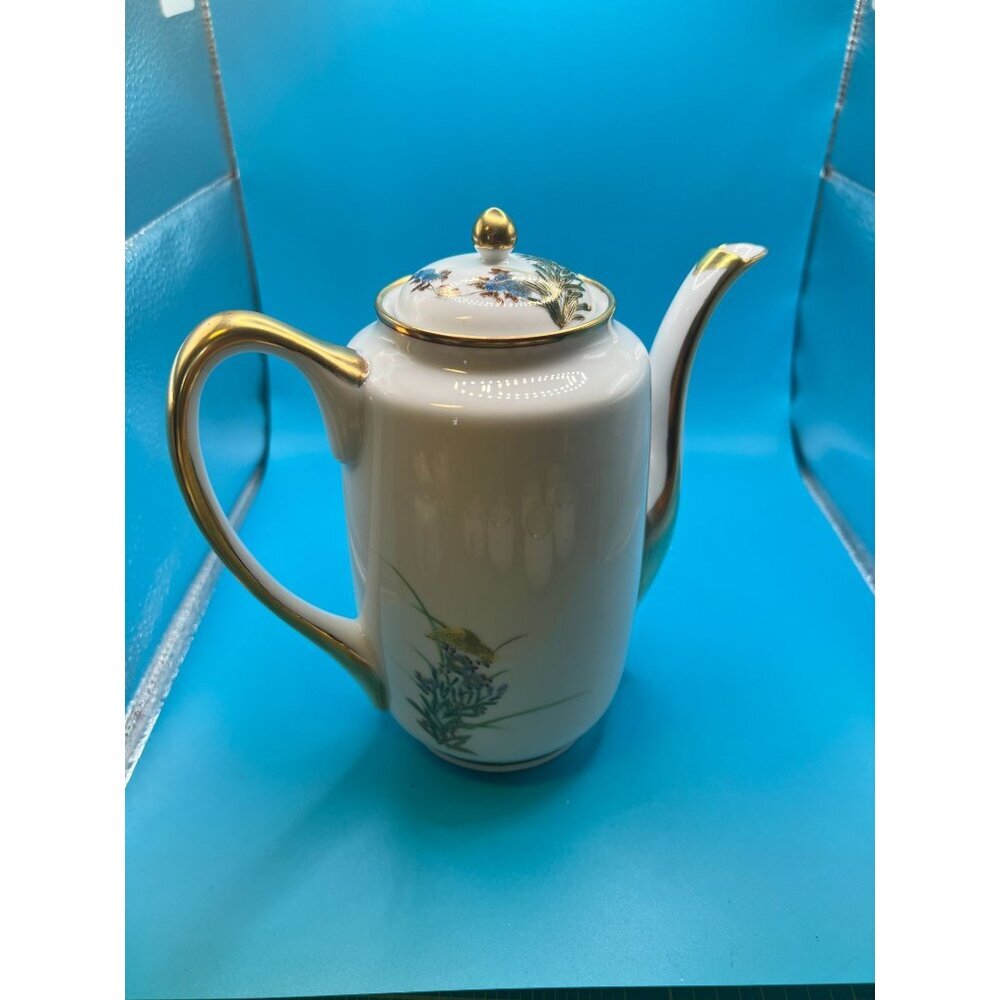 Vintage Kutani   Porcelain Tea Set With Floral & Gold - Picture 7 of 13